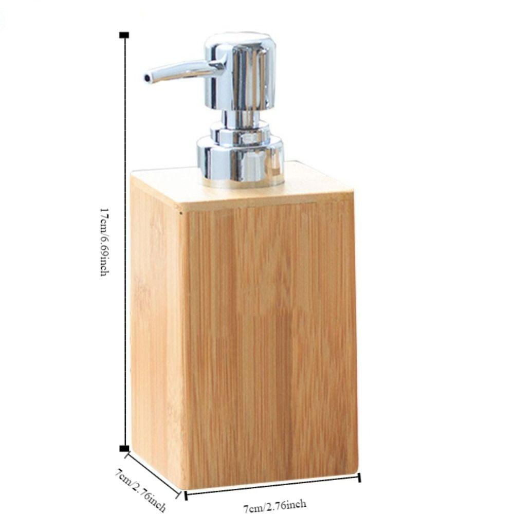 Pump Shampoo Dispenser Bamboo Soap Container Supplies Soap Dispenser Home