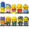 MOOXI Симпсоны Brickheadzed DIY Диорама Сборная Модель Набор Для Взрослых Набор Строительных Блоков Детская Игрушка MOC Кирпичики Монтессори Подарок