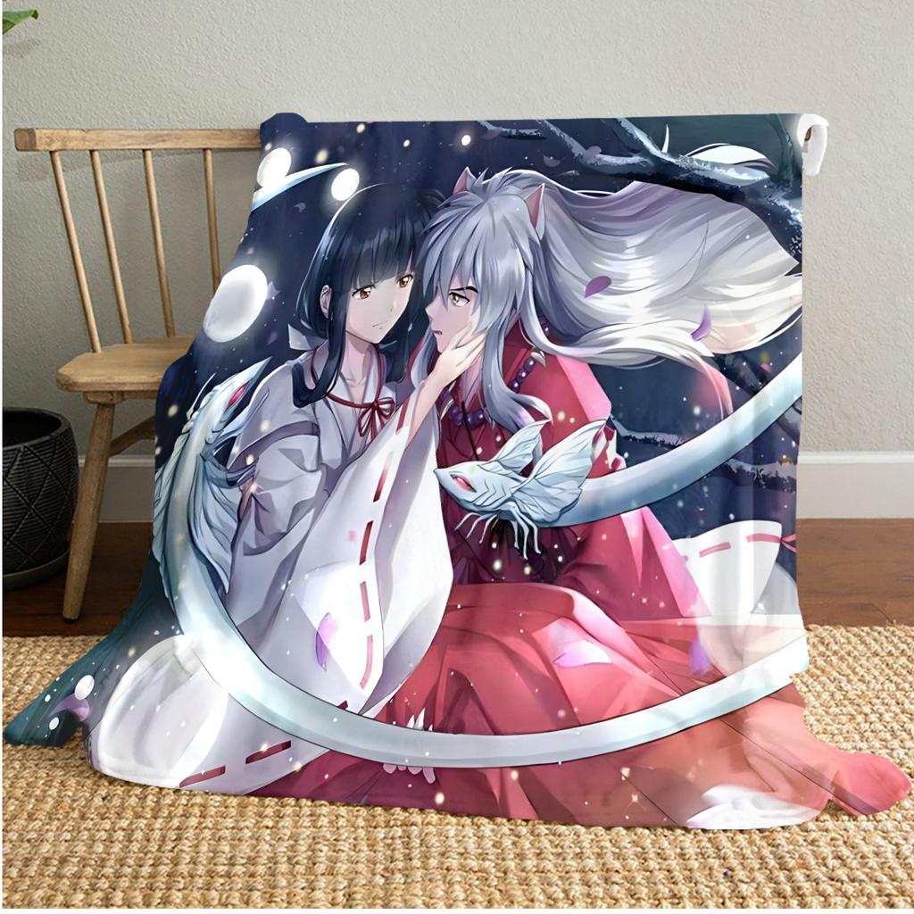 Inuyasha Plush Blanket Soft Comfortable All Seasons blanket Sofa Office Naps blanket Outdoor Travel throw Perfect Gift
