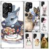 Милый Заяц Крольчата Чехол для Телефона для Samsung Galaxy S25 S24 S23 Ultra S25 Edge S22 S21 Plus S20 FE S10 + Мягкий Печатный Корпус Fund