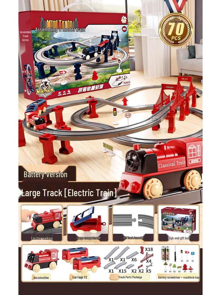 Набор электрического высокоскоростного поезда для детей – Развивающая игрушка с моделью железной дороги, Идеальный подарок на день рождения.