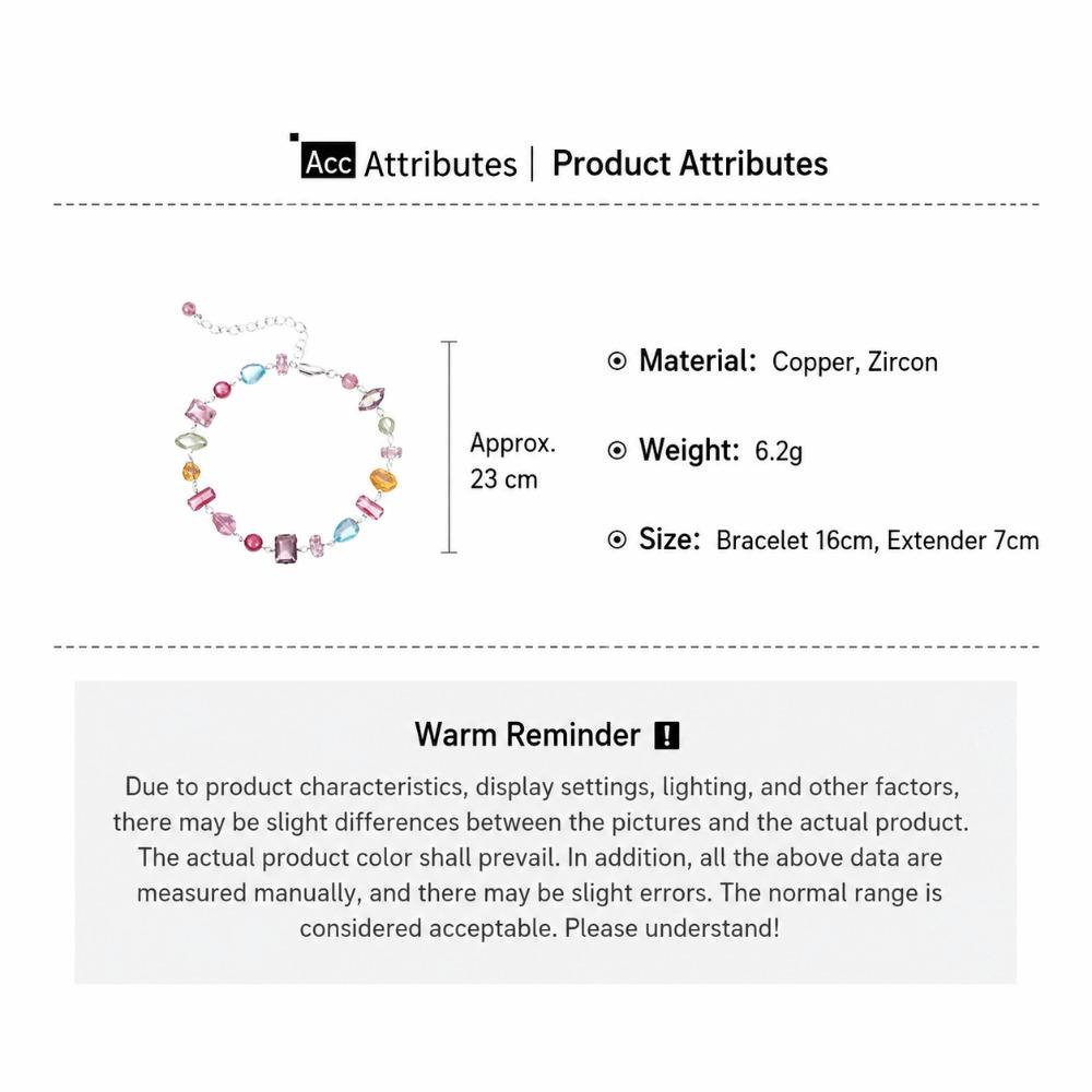 Adjustable Crystal Candy Necklace Irregular Zircon Bracelet Earrings Jewelry Women
