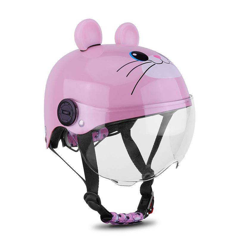 Children's Cycling Helmet with Anti-fog UV Goggles and Sound Ears