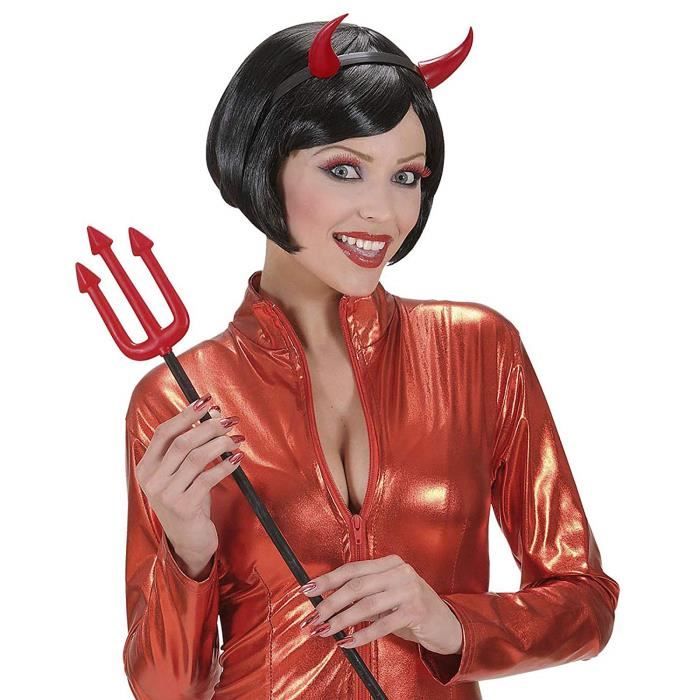 Serre-tête de Diable avec cornes rouges - WIDMANN - Accessoire de déguisement - Taille Unique