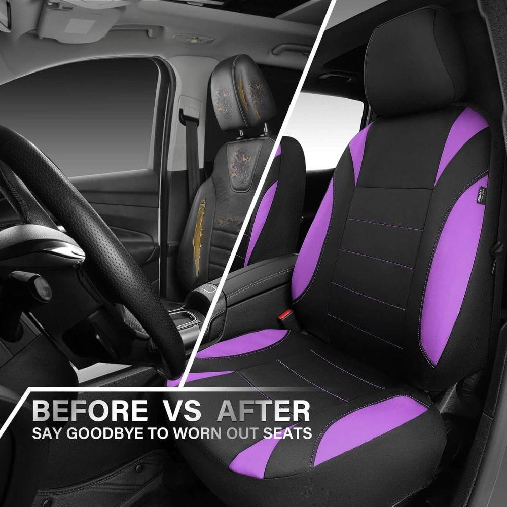 Waterproof Car Seat Covers PU Leather Seat Protector Automotive Interior Front Seat Cover Sedan
