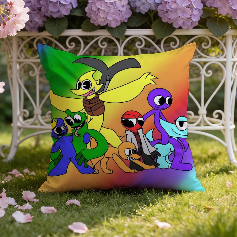 Аниме R-Rainbow F-Friends мультфильм Наволочка для дома и автомобиля Двухсторонний чехол на подушку: Двусторонняя конструкция для максимального комфорта
