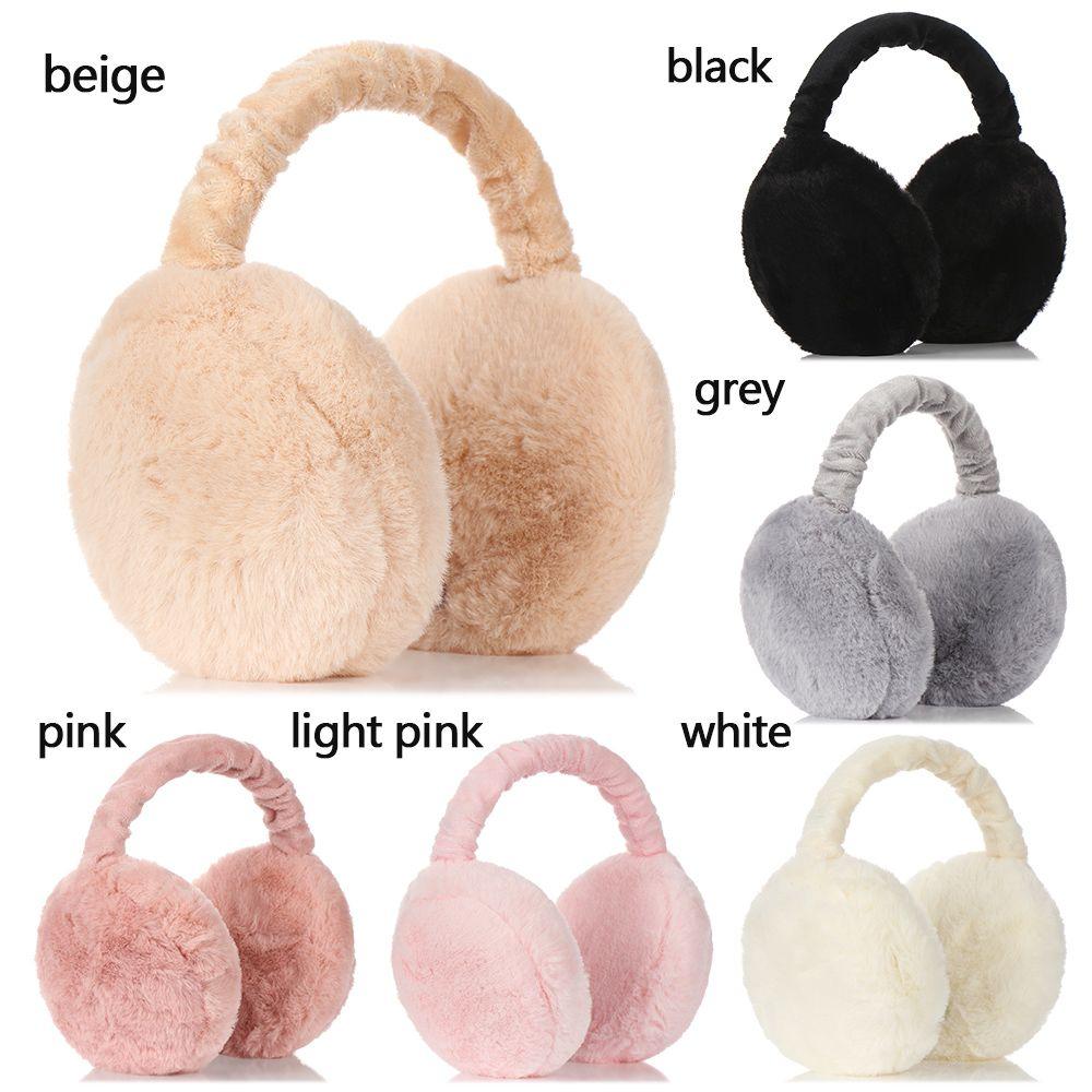 Adjustable Foldable Autumn And Winter Solid Color Women Earmuffs Ear Cover Earflaps