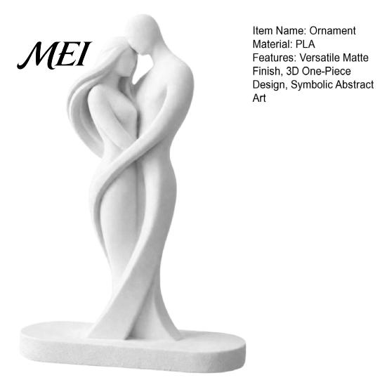 Polished Corner Sculpture Abstract Human Body Statue, Female Figurine Embracing Love Sculpture, 3D One-Piece Molding Seamless Splicing Art Statue
