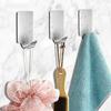 6/12 Pcs Adhesive Stainless Steel Towel Hooks Household Non Punching Strong Hook Wall Hanger Hook