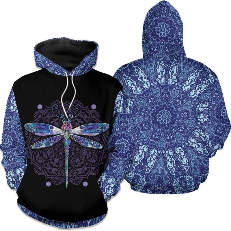 Толстовка с капюшоном с принтом стрекозы для мужчин, весна-осень, свободные толстовки с капюшоном, мужские толстовки Sudadera Hombre