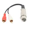 Кабель XLR Female to 2RCA, левый и правый звук, звуковой кабель Lotus Head, конвертер для динамика