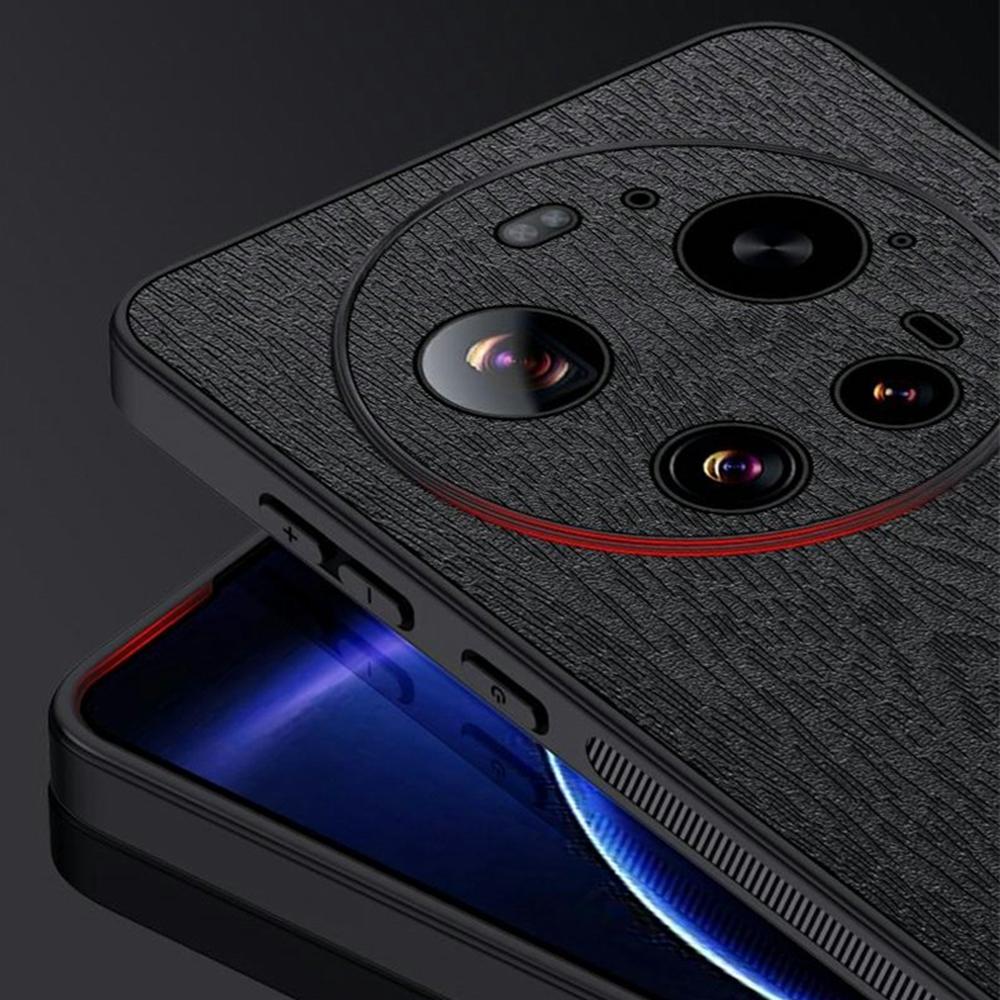 Чехол для Xiaomi 17 Ultra 5G с текстурой дерева, покрытый ПУ-кожей, ПК ТПУ, Чехол для телефона