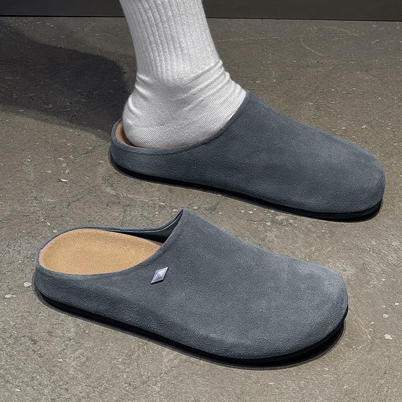 Повседневная верхняя одежда платформа Boken обувь увеличивающая рост мюли ленивые уличные сумка голова 19987 хаки, бежевый-J