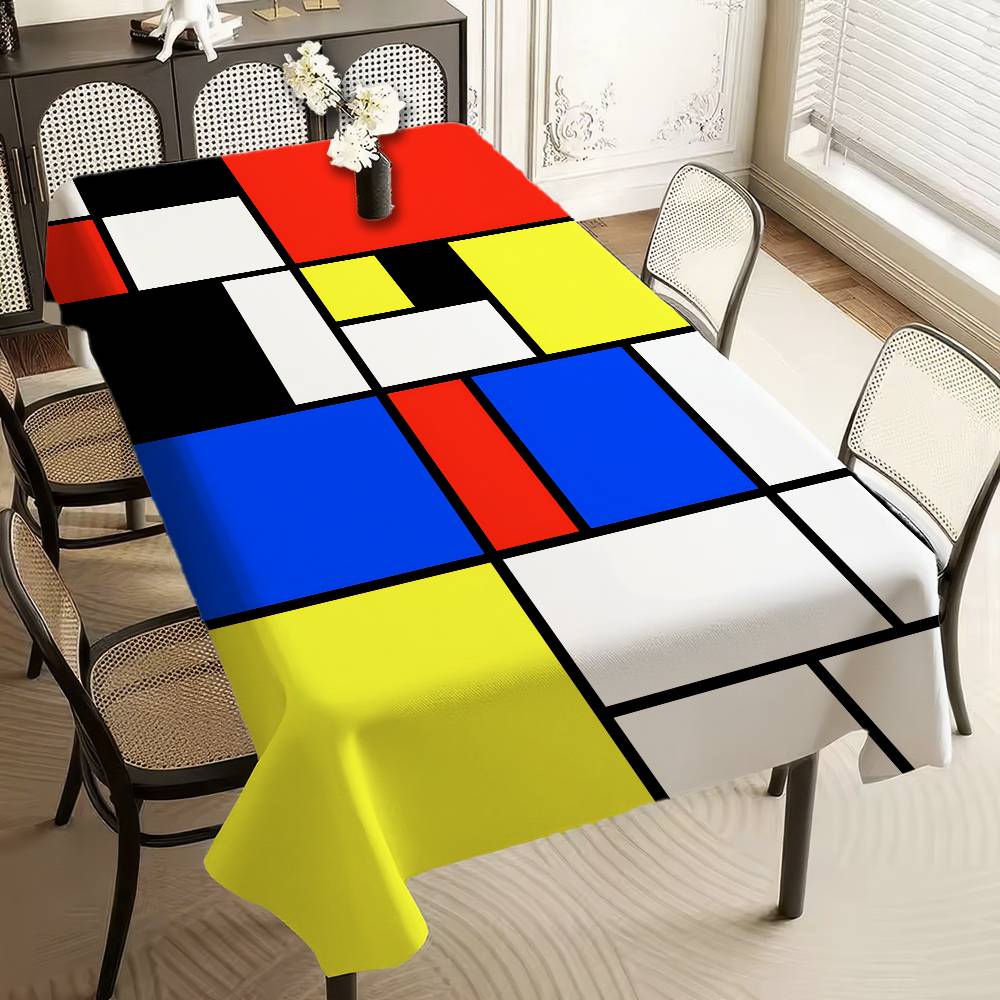 Скатерть Art P-Piet CC-ornelies M-Mondrian Покрытие для домашнего обеденного стола Покрытие для банкетного стола на открытой вечеринке Скатерти для украшения отеля