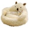 Alpaca Cat Litter Winter Warm Nest with Plush Pads Anti-slip Bottom Raised Edges PP Cotton Joint Relief Cat Bed