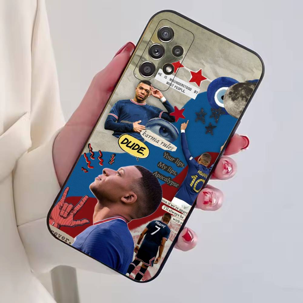 Футбольный S-Star M-MbappeS-S Чехол для телефона Samsung S25,S24,S21,S22,S23,S30,Ultra,S20,Plus,Fe, Мягкий силиконовый черный чехол