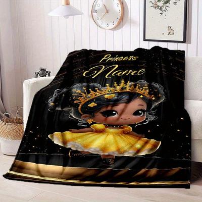 Pretty Princess Customize Your Name Blanket Warm Comfortable And Soft Blankets Are Suitable For Home Lunch Break Blanket Office Sofa Sofa Gift To