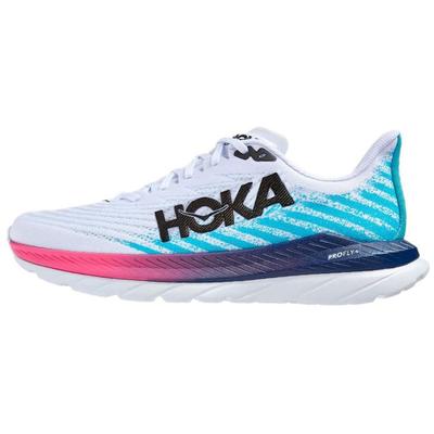 HOKA Mach 5 Белый Голубой Скуба Женские Кроссовки 1127894-WSBB
