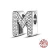 Silver 925 Charms Original Fit  Original Bracele Silver Classic 26 Letters Beads Diy Charm For Women Jewelry