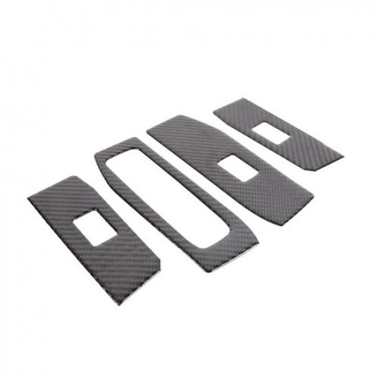 Soft Carbon Window Lift Switch Trim Sticker For Toyota Land Cruiser LC250 24+