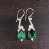 925 Sterling Silver Chrome Diopside Gemstone Lovely Jewelry Hook Earrings 2.10" EE-37-3