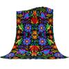 Colored Mexican Flower Bird Blanket Flannel Blanket Comfortable Plush Blanket For Nap Sofa Decor