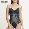 Low Price Inventory Clearance Sexy Push Up Underwear Lace Corset Transparent Bodysuit Hollow Out Bustier Lingerie