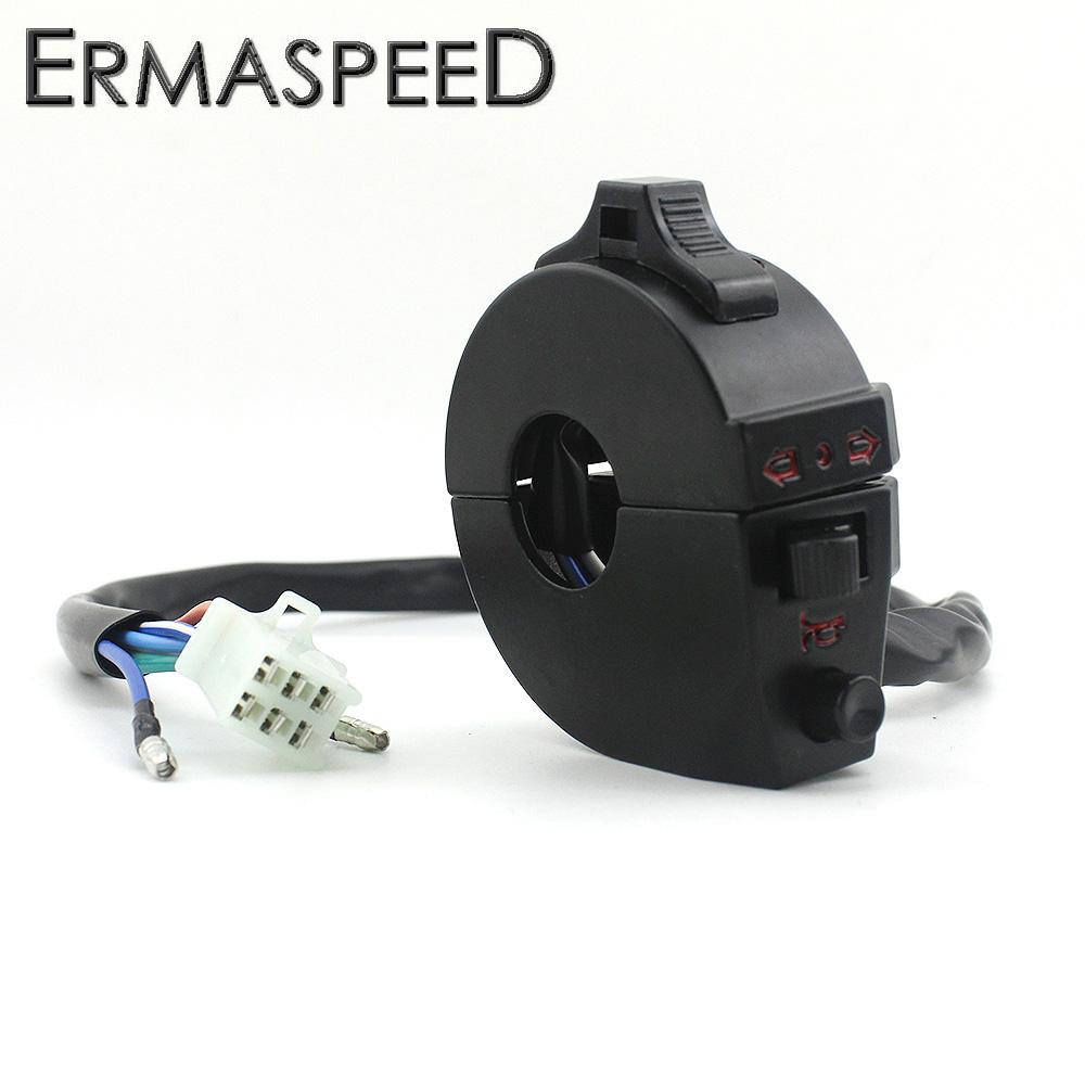 Универсальный переключатель света для мотоцикла, 22-25 см, аксессуары для мотоциклов дальнего/ближнего света, алюминиевый переключатель на руль для уличного мотоцикла