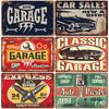 American-style Garage Vintage Tin Art: Industrial-style Background Wall for Auto Repair Shops, Wall Art