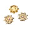 Plastic Spray Plated Snowflake Circular Gold Dot Diamond Sewing Tool Decorative Button Scrapbooking Garment DIY Apparel Accessories