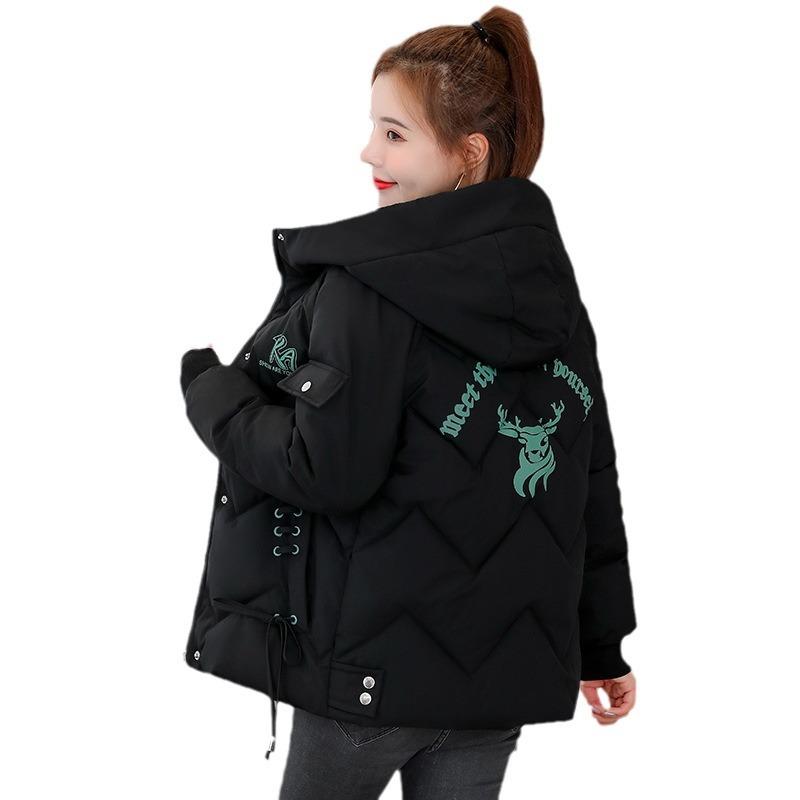 Padded jacket women's winter down padded jacket loose jacket short thickened small man new padded jacket cold proof