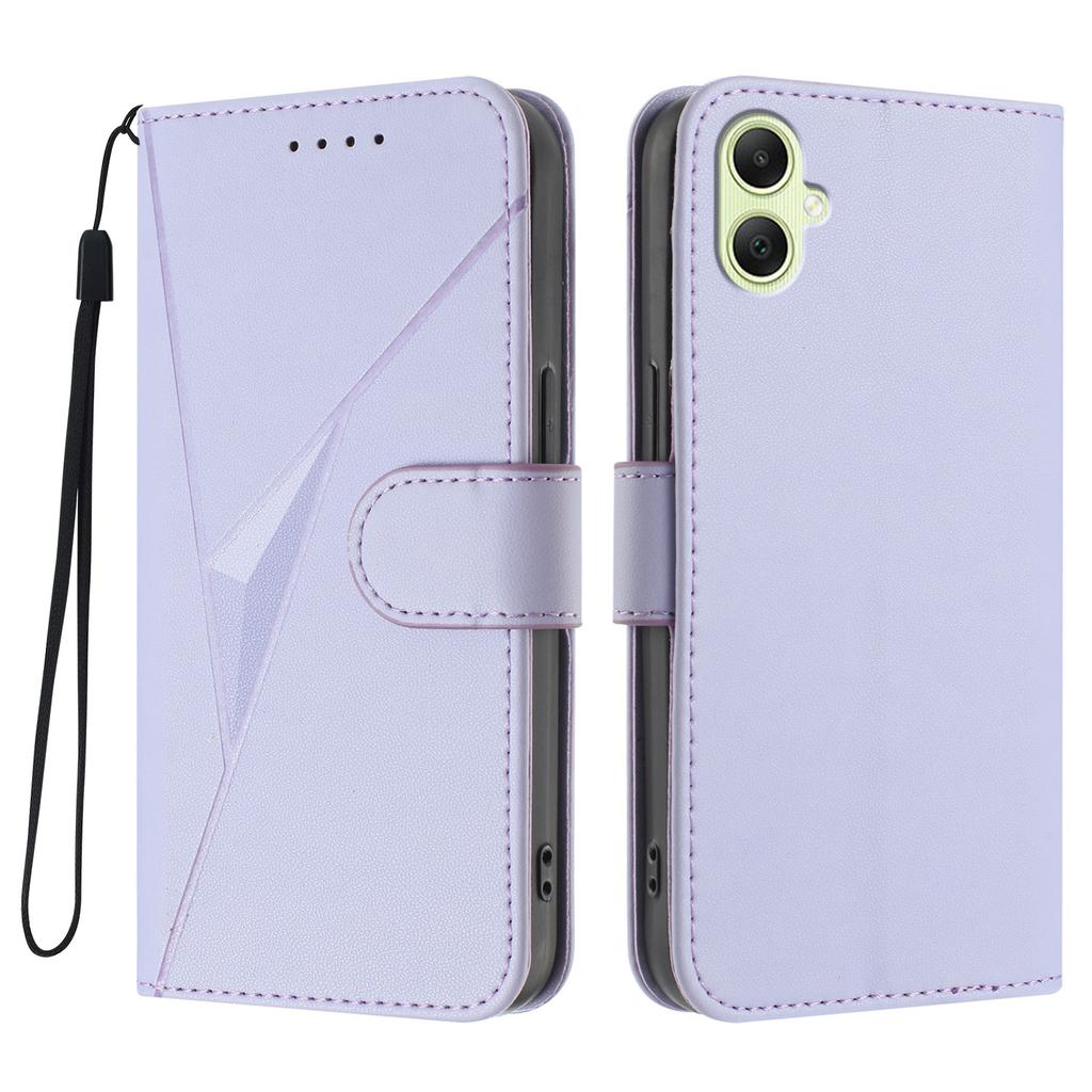 Для Samsung Galaxy A07 Чехол Кожаный чехол для телефона с треугольным тиснением и шнурком