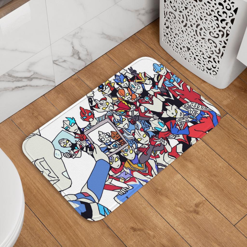 Custom Ultramanes Anime Doormat Non-Slip Entrance Welcome Kitchen Bath Floor Door Mat Toilet Living Room Carpet Rug
