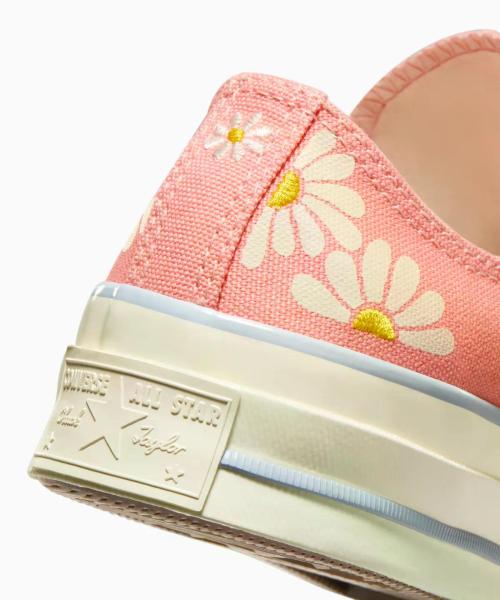 Converse Chuck 70 Розовый с ромашками A09107C