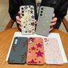 Чехол для телефона с принтом «Разноцветные звезды» для Samsung A57 A37 A17 A56 A36 A16 A55 A35 A15 A54 5G S21 FE S22 S23 S24 Plus S25 S26 Ultra Cover с текстурой кожи