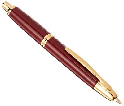 Перьевая ручка Pilot без колпачка, темно-красный, с тонким кончиком (F) FC-15SR-DRF