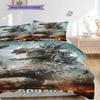 Godzilla Minus One Epic Battle Bedding 1 Duvet Cover 2 Pillowcase Without Core Soft And Comfortable Bedding Set Christmas Birthday Gift
