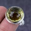 Citrine Gemstone Handmade 925 Sterling Silver Gift Jewelry Ring Size 8 n8c02