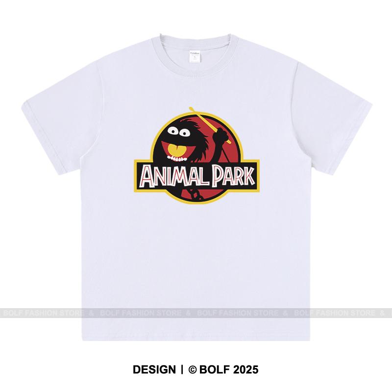 Мужская футболка Animal Park, 100% хлопок, свободные футболки с принтом дикой природы для мужчин, топ Jungle Adventure Nature Lover