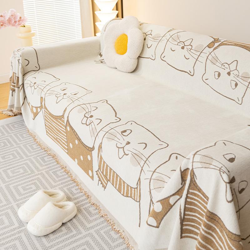 Ткань для чехла на диван, новое нескользящее универсальное утолщенное полотенце для дивана, универсальный чехол на четыре сезона, пыленепроницаемое одеяло