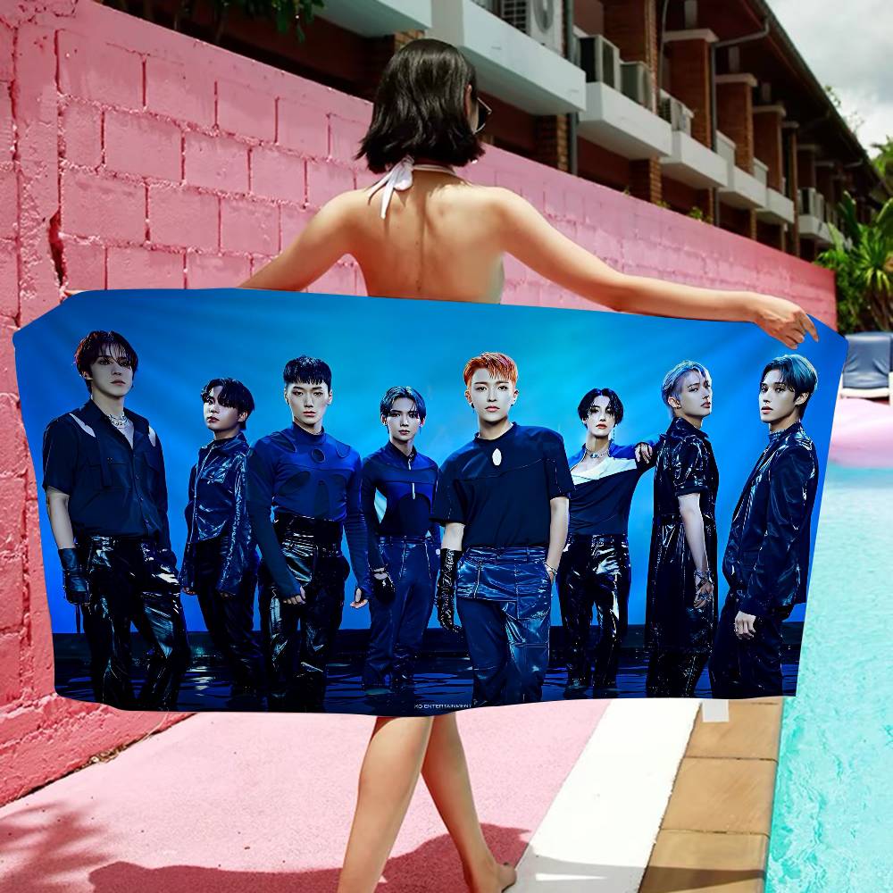 Корейский Поп A-ATEEZ Большие Микрофибровые Пляжные Полотенца Быстросохнущее Полотенце Песок Пляжные Полотенца Полотенце для Бассейна Для Путешествий Плавание Бассейн Йога