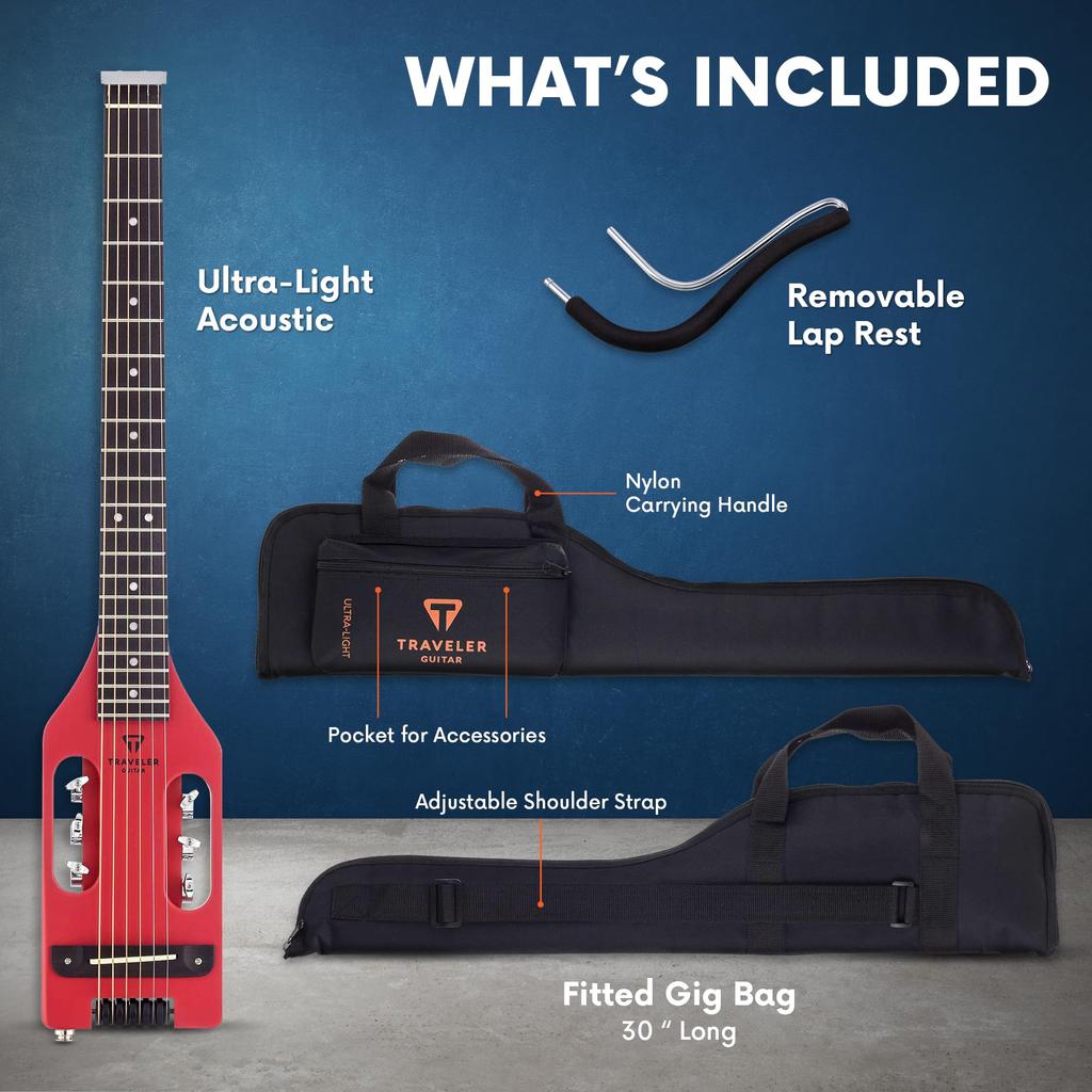 TRAVELER GUITAR Traveler Guitar Акустическая красная винтажная красная Сверхлегкая Сверхлегкая акустическая/винтажная