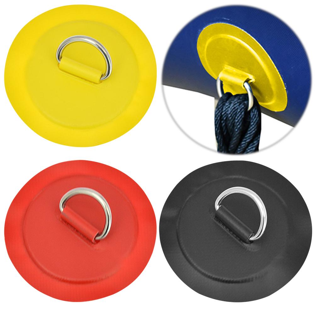 1-11PCS 8CM Stainless Steel D Ring Pad Surfboard D-Ring Patch SUP D-Ring Patch Deck Rigging Rope Ring Inflatable Boat PVC Patch