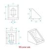 Соединитель-уголок для алюминиевого профиля ЧПУ 3D-принтера, совместимый с 1515/1525