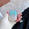 Синий чехол-earpod для AirPods 1/1/1/1 /pro/pro1 с узором золотых рыбок и постепенным изменением цвета