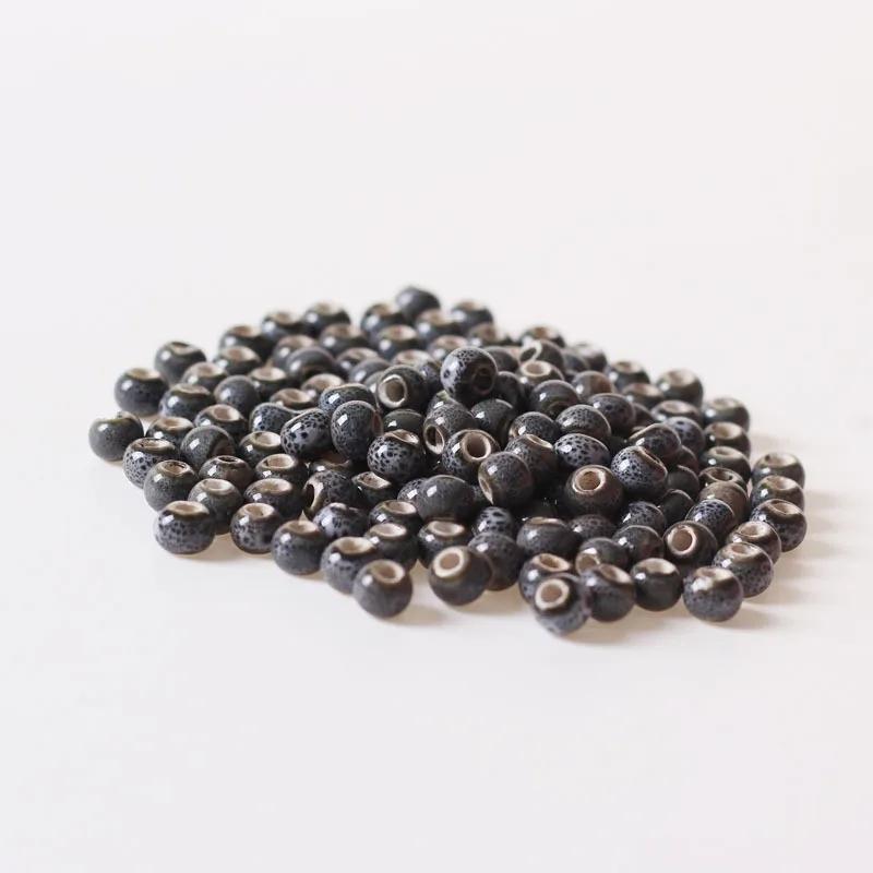 (50 Pcs/Lot) 6mm Round Ceramic Beads DIY Porcelain Loose Beads For Necklace Bracelet Jewelry Making