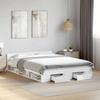VidaXL Bed Frame with Drawers White 140x190cm Engineered Wood, Bed, Storage Bed, Double Bed Frame, Double Bed 3280762