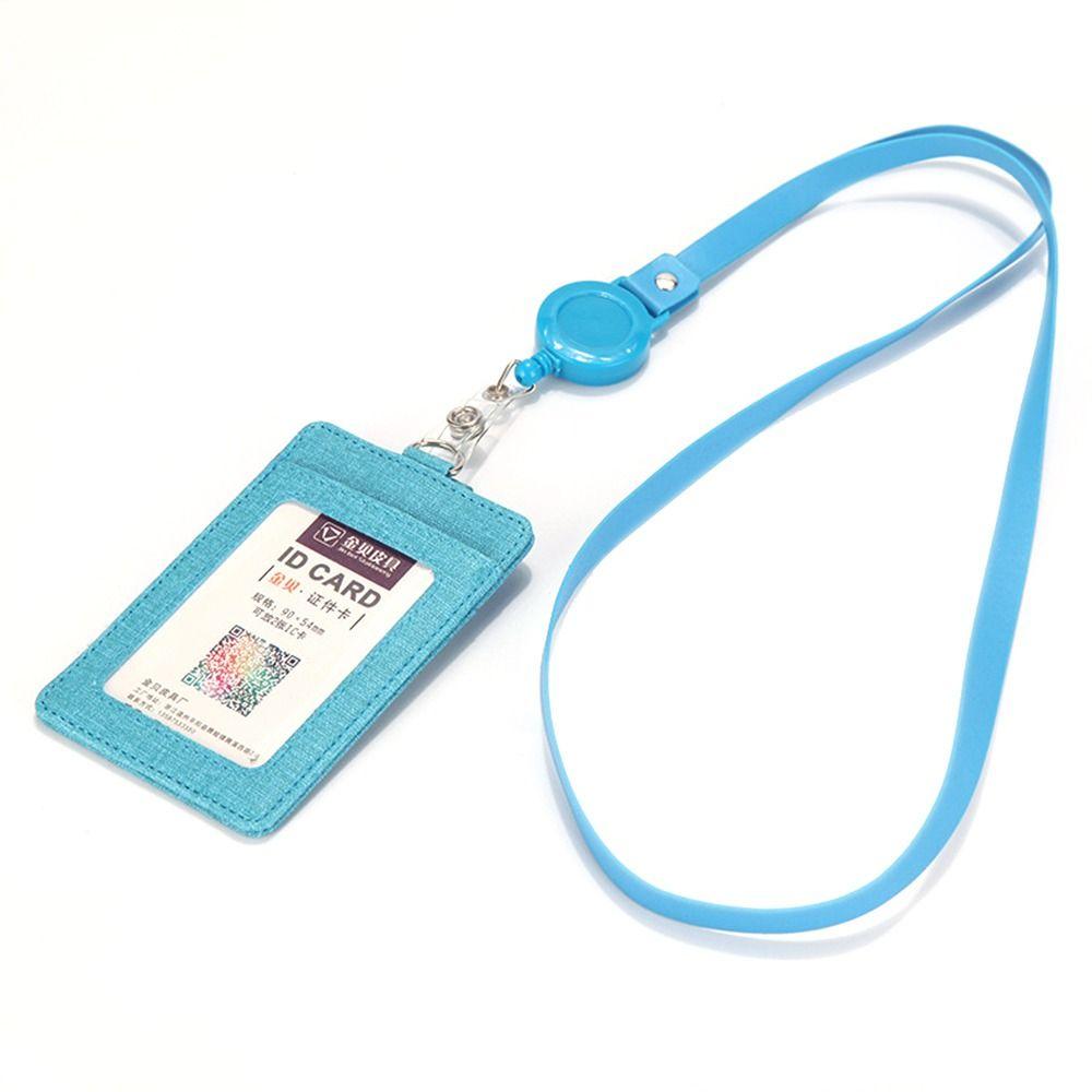 Women Men ID Business Case Bank Credit Card ID Badge Holder Name Badge Holder Work Card Holder PU Leather