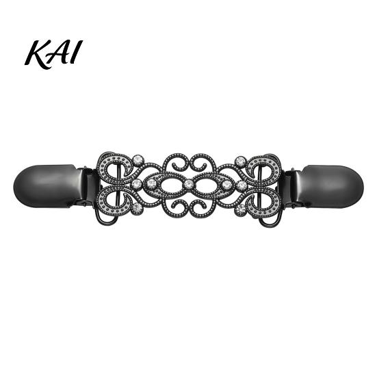 Waist Cincher Clip Vintage Cardigan Sweater with Rhinestone, Hold Together, Retro Metal Shawl Clasps for Dress Shawl, Women Clothing Accessories