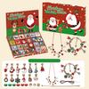 2025 Advent Calendar Christmas Jewelry Set 24 Day Countdown Box Santa Reindeer Tree Theme Bracelet Earring Pendant Kit for Kids Girls